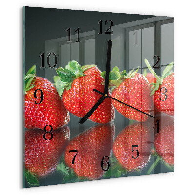 Orologio quadrato Fragole