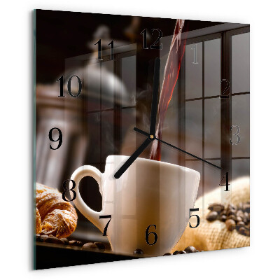 Orologio quadrato Caffè