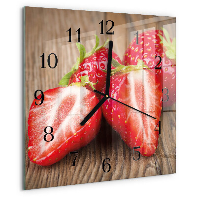Orologio quadrato Fragole