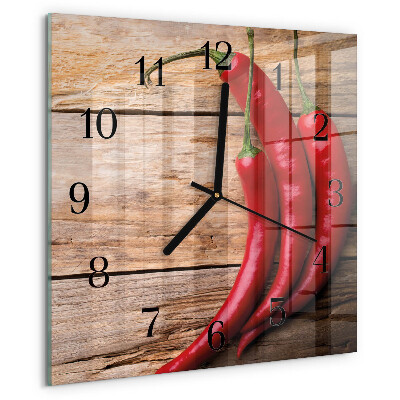 Orologio quadrato peperoncini