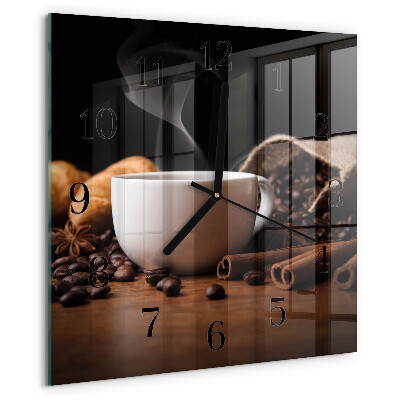 Orologio quadrato Caffè