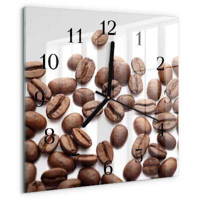 Orologio quadrato chicchi di caffè