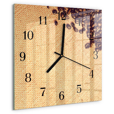 Orologio quadrato chicchi di caffè