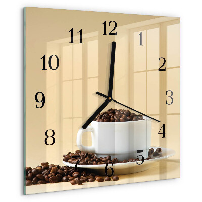 Orologio quadrato Caffè