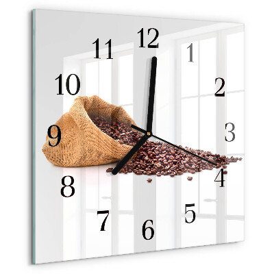 Orologio quadrato chicchi di caffè