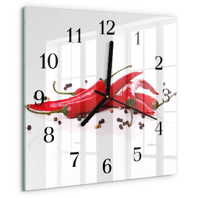 Orologio quadrato peperoncini