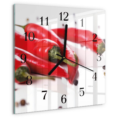 Orologio quadrato peperoncini