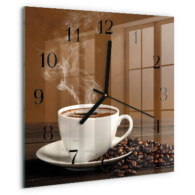 Orologio quadrato Caffè
