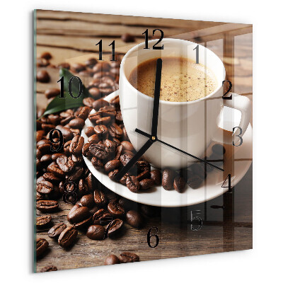 Orologio quadrato Caffè