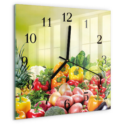 Orologio quadrato Verdure