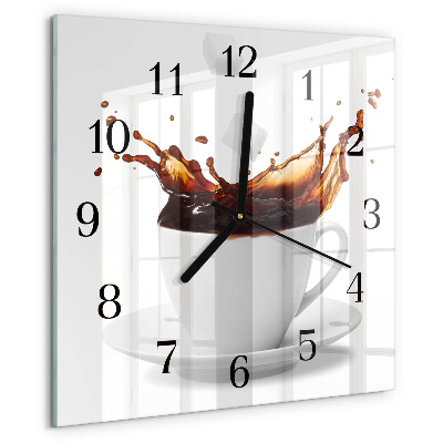 Orologio quadrato Caffè