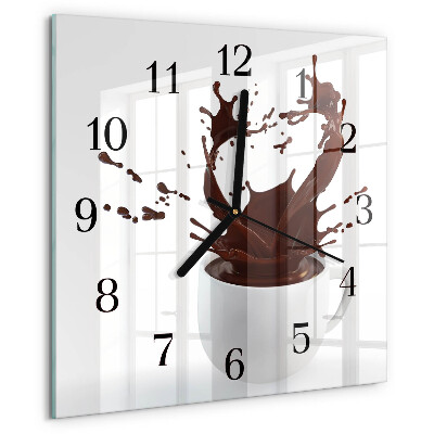 Orologio quadrato Caffè