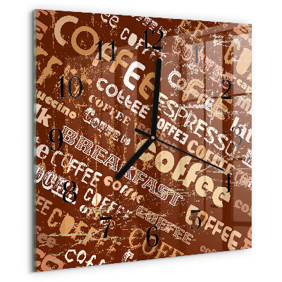 Orologio quadrato Caffè
