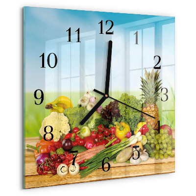 Orologio quadrato Verdure Frutta