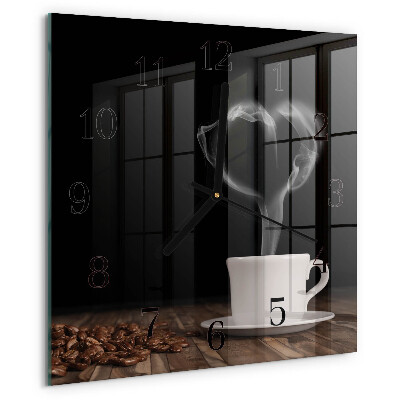 Orologio quadrato Caffè