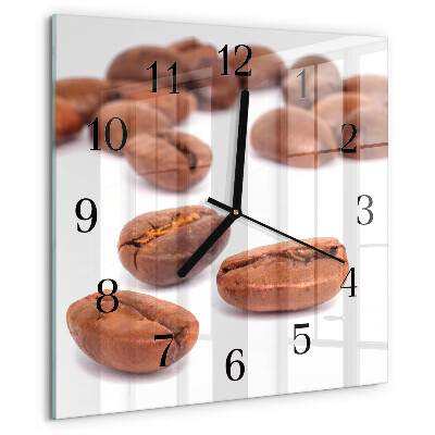 Orologio quadrato chicchi di caffè
