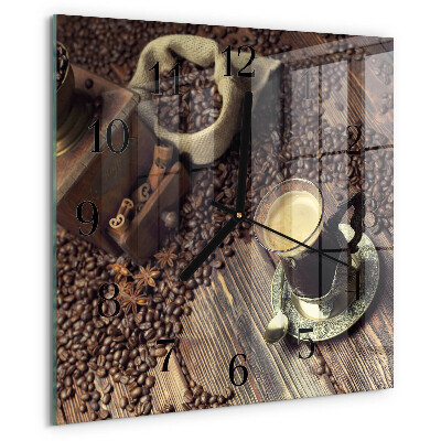 Orologio quadrato Caffè