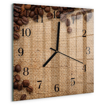 Orologio quadrato chicchi di caffè