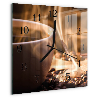 Orologio quadrato Caffè