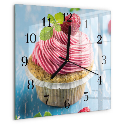 Orologio quadrato muffin ai lamponi