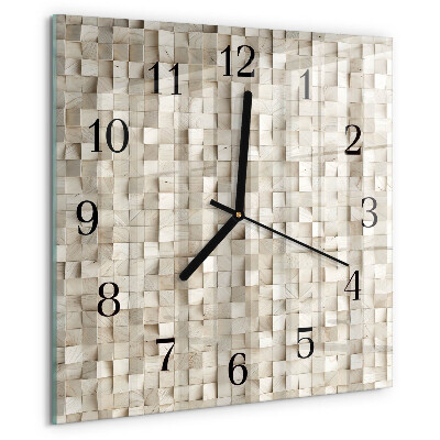 Orologio quadrato mosaico in stucco