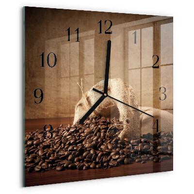 Orologio quadrato Caffè