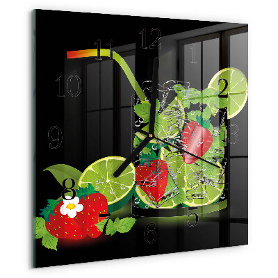 Orologio quadrato Fragola e lime