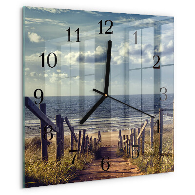 Orologio quadrato spiaggia mare