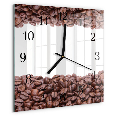 Orologio quadrato chicchi di caffè