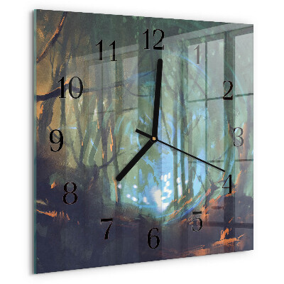 Orologio quadrato Foresta mistica