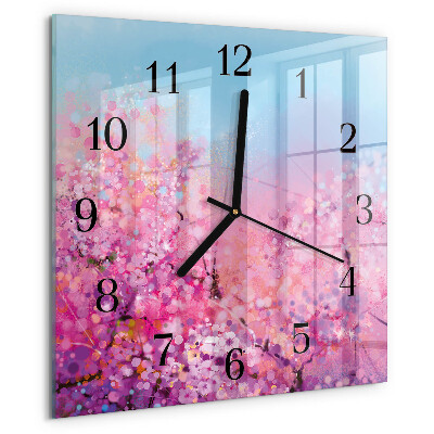 Orologio quadrato Motivo floreale
