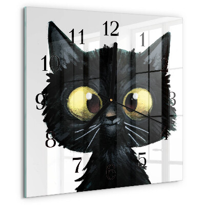 Orologio quadrato Gatto nero