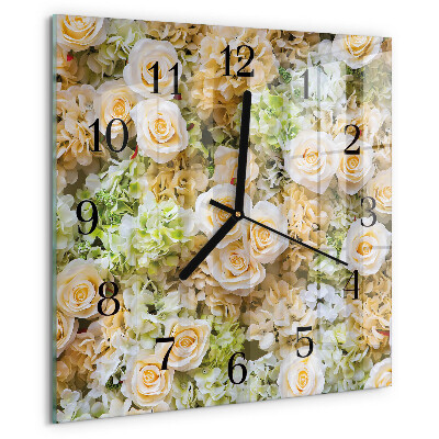 Orologio quadrato Fiori eleganti