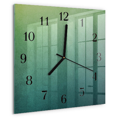 Orologio quadrato sfumatura verde