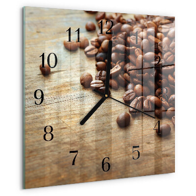 Orologio quadrato chicchi di caffè