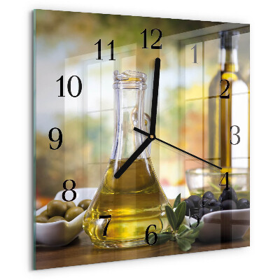 Orologio quadrato olio d'oliva