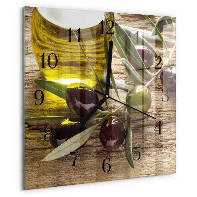 Orologio quadrato olio d'oliva