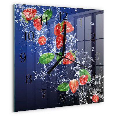 Orologio quadrato Fragole