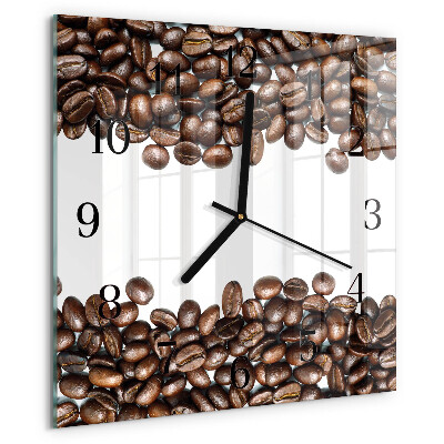 Orologio quadrato chicchi di caffè