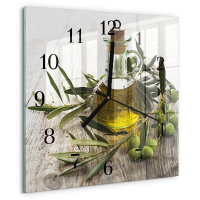 Orologio quadrato olio d'oliva
