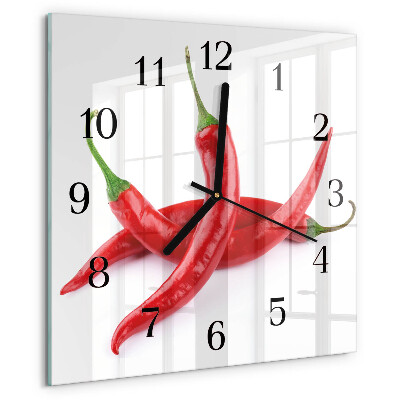 Orologio quadrato peperoncini