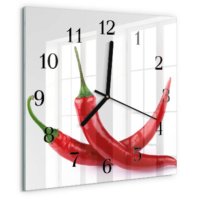 Orologio quadrato peperoncini