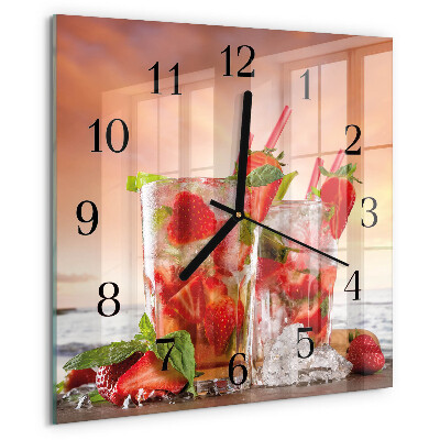 Orologio quadrato Fragole