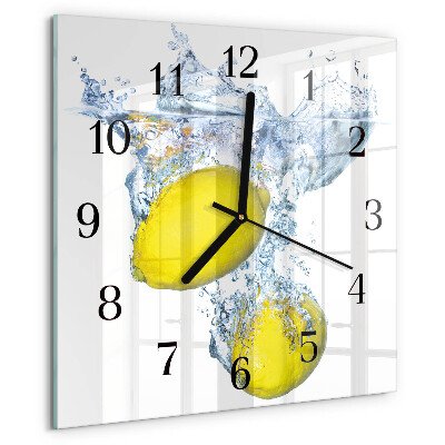 Orologio quadrato Limoni in acqua