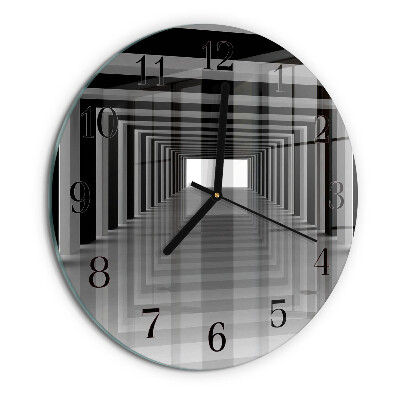 Orologio rotondo Tunnel 3D