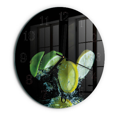 Orologio rotondo Limone e lime