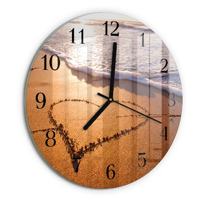 Orologio rotondo Il cuore della spiaggia