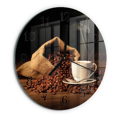Orologio rotondo chicchi di caffè
