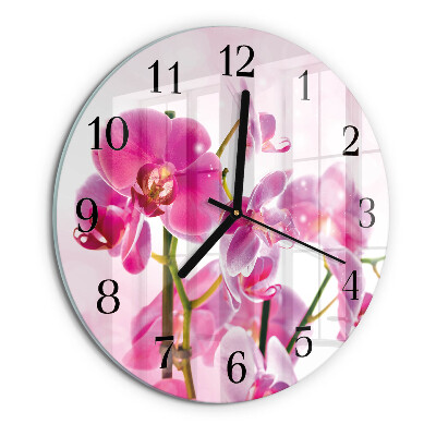 Orologio rotondo Orchidea