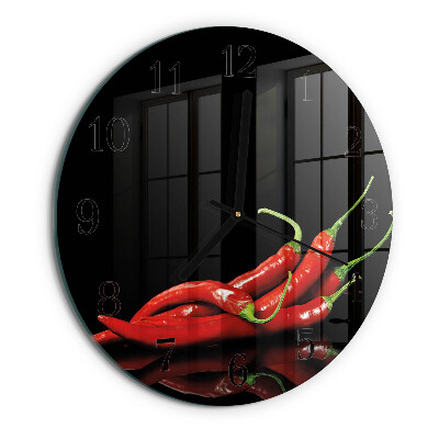Orologio rotondo peperoncini